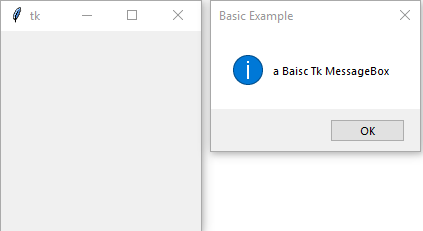 Tkinter メッセージ Box_Basic の例